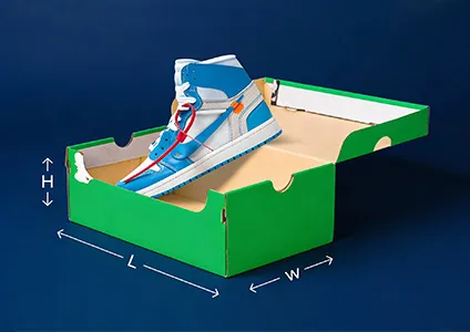 shoe box size dimensions standard and typical sizes