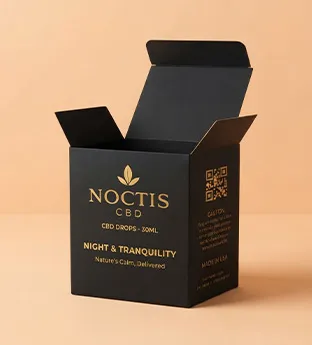 Custom Black Tuck Boxes