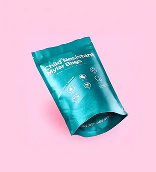 Custom Child Resistant Mylar Bags